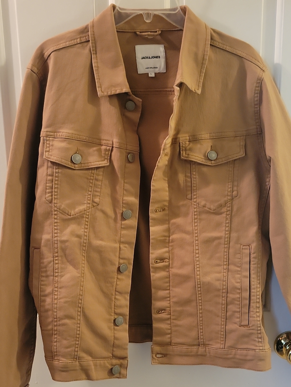 Jack & Jones Mens Light Tan Denim Jacket